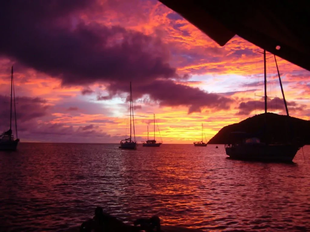 ciel coucher de soleil anses d'arlet